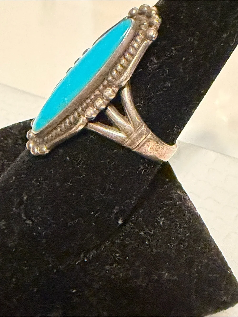 Vintage Bell Trading Post Native American sterling and turquoise ring